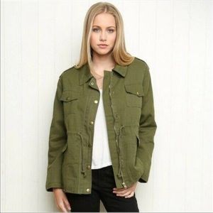 Brandy Melville Sherpa Lined Doris Utility Teddy Cotton Fleece Cargo Jacket